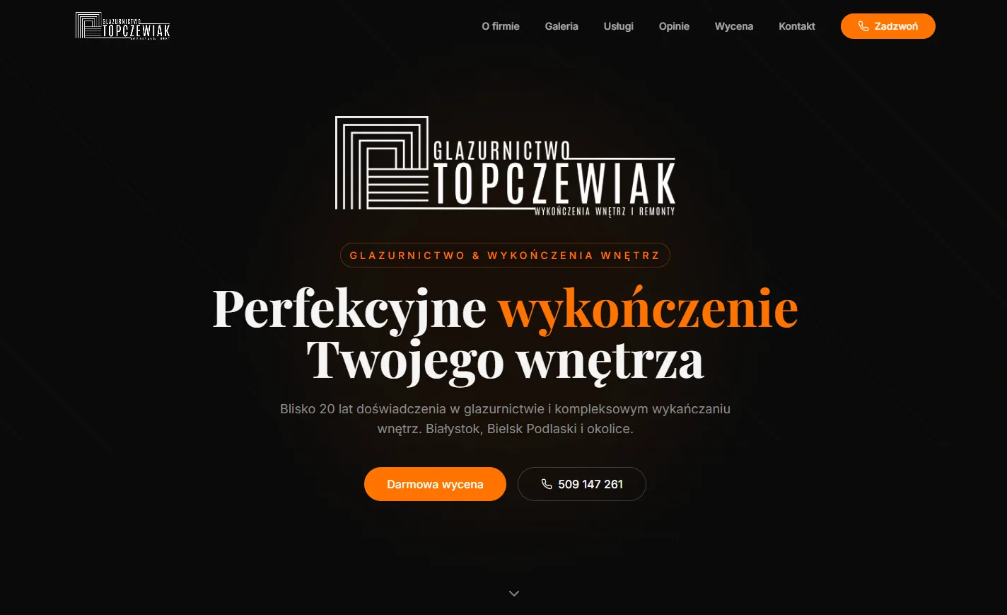 Strona Topczewiak Glazurnictwo